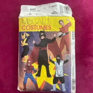 McCalls superhero costume pattern 3329